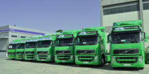 Somos una empresa de transportes con una moderna flota de camiones Volvo